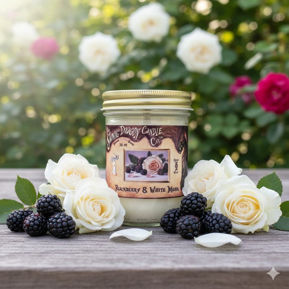 Blackberry & White Musk - 16 oz Coconut Wax Candle
